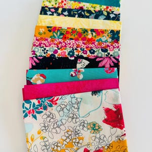 Lot de 12 tissus pour courtepointe pour galerie d'art, collection Floralism Edition Bundle Up