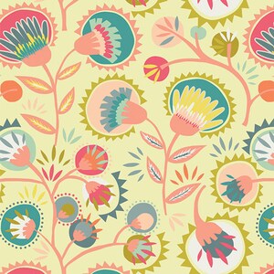 Art Gallery Cotton Fabric Kattaland Flora Eight, Path to Discovery, Jessica Swift Choose your cut