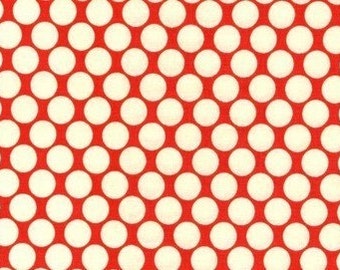 Rare, Out of Print Amy Butler Fabric Full Moon Polka Dot Cherry