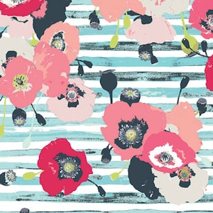 Paparounes Pastel Skopelos Katarina Roccella Art Gallery Fabric, Cotton Quilt Fabric