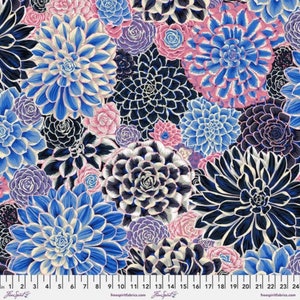 August 2022 House Leeks Contrast, Kaffe Fassett Fabric Choose your cut, Cotton Quilt Fabric