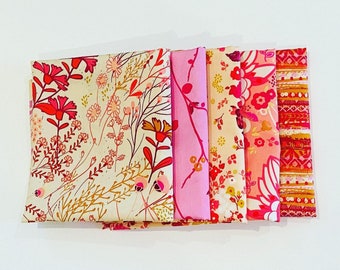 Curated Bundle, 5 Half Yard Cuts, La Vie En Rose Collection Art Gallery Fabric