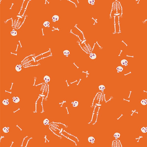 Art Gallery Fabric Sweet N Spookier Collection, Skeletons Mister No Body Blaze Wählen Sie Ihren Schnitt