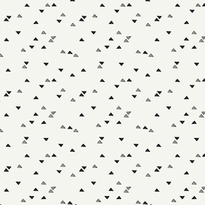 May include: A seamless pattern with black triangle shapes on a white background.