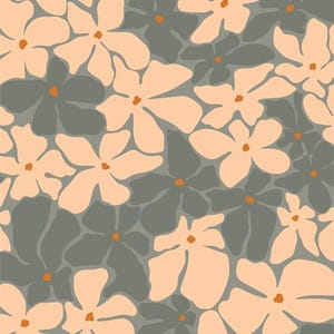 Tangerine Collection, Bloom Burst Sunset Art Gallery Fabric, Cotton Quilt Fabric