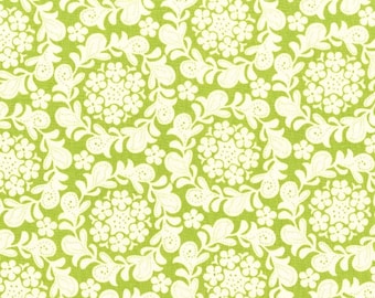 Petit Henna Garden Grass Green Sandi Henderson Michael Miller Fabric, Choose your cut