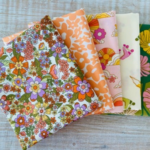 Curated Bundle, 5 Half Yard Cuts, Flower Bloom Collection Art Gallery Fabric image 1