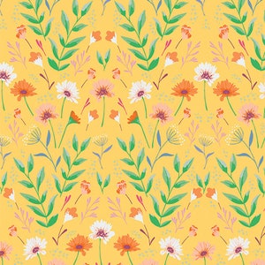 Reflective Meadow Daisy Collection by Maureen Cracknell Art Gallery Fabric, Choose your cut, Cotton Quilting Fabric