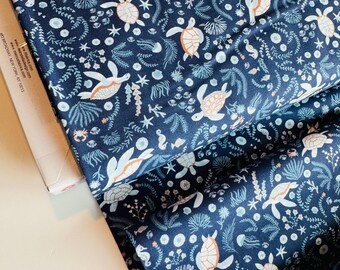 Dear Stella Quilt Fabric, Turtley Cool D3534 Choose your cut