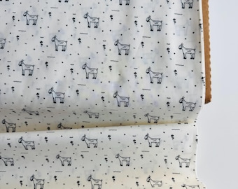 Day Trip-collectie, grazende geiten by Art Gallery Fabrics, katoenen quiltstof