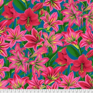 Amaryllis Red Philip Jacob for Kaffe Fassett Collective Fabric  Choose your cut, Cotton Quilt Fabric