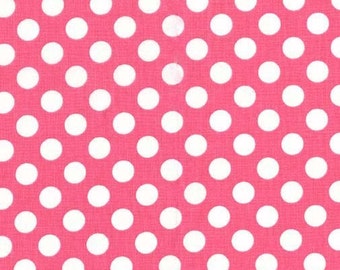 Cotton Poly Quilting Fabric CUTE Red & White Polka Dot 44w 1yd 