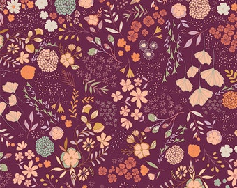 Reste de rouleau de 81 cm (32 pouces) Blooming Ground Five, Season of Tribute Crafting Magic Art Gallery Fabric