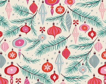 Remnant end of bolt 7 inches Art Gallery Fabric Christmas in the City, Jingle All the Way Cotton Quilting Fabric