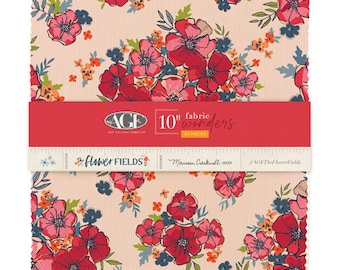 The Flower Fields Collection, (42) 10'' Squares Layer Cake, Art Gallery Fabric