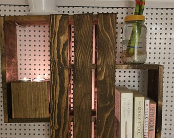 Decorative 4-tier Wall shelf. Handmade. Wall nails not included. No Holes yet. Expect flaws