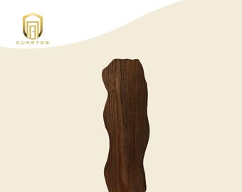 Split Log Table Lamp: Solid Wood, USB LED Lighting (50cm Height)