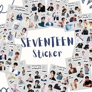 DIX-SEPT AUTOCOLLANTS | Autocollants Kpop | Cadeaux pour les fans de Kpop | Sticker vinyle mignon et cool - Livraison gratuite
