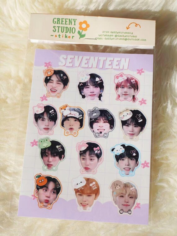 SEVENTEEN Kpop Stickers | Full Member Set | 2 Sheets | Cute