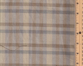Plaid Cotton Toweling 16" Wide This color is 'Stone' 920 198