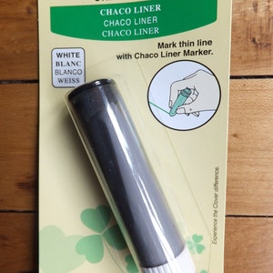White Chaco Liner From Clover, Chalk pencil