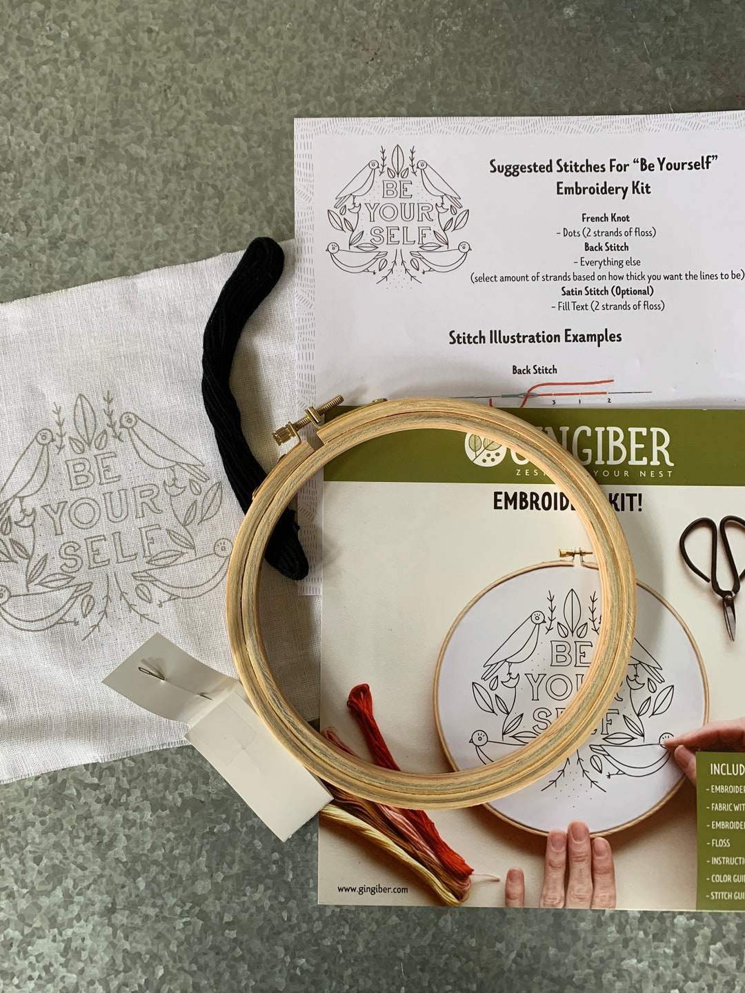 Embroidery Kit by Gingiber Etsy