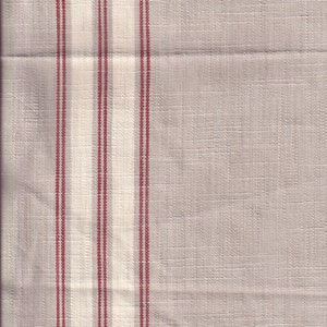 French General Toweling  'Panier de Fleur'  920 151; Color: Flax - Scarlet