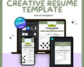 Template de Curriculum Vitae créatif sobre, adaptable et personnalisable, prêt à l'emploi