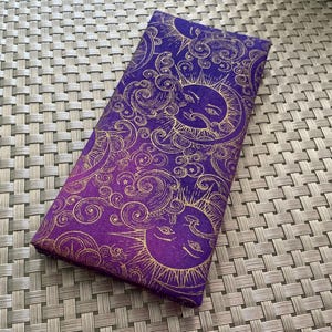 Magic Wallet, Celestial Magic Wallet, Gold Moons on Purple and Pink Magic Wallet, Waitress Wallet, Tip Wallet, Flip Wallet, Money Holder