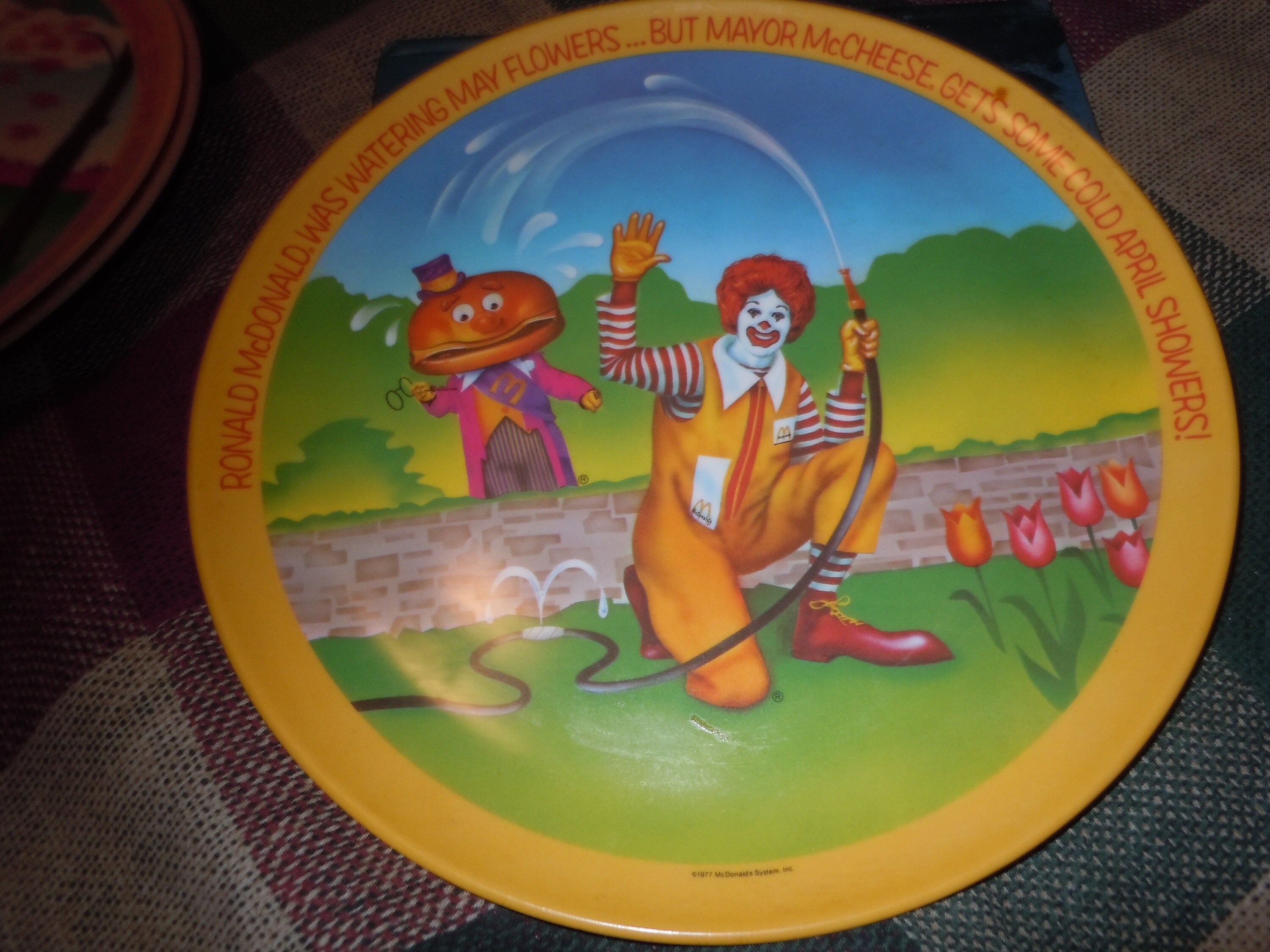 Vintage McDonalds Plate 1977 Ronald McDonald with Mayor Etsy