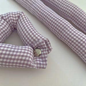Checkered Snap-on Hair Rollers, 3-Piece Hair Curlers, Non-Heat Hair Styling, Cotton Curlers, Hair Accessories,Easy Hair Styling,Gift For Her