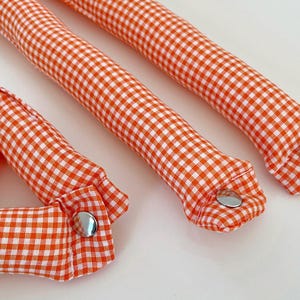 Checkered Snap-on Hair Rollers, 3-Piece Hair Curlers, Non-Heat Hair Styling, Cotton Curlers, Hair Accessories,Easy Hair Styling,Gift For Her