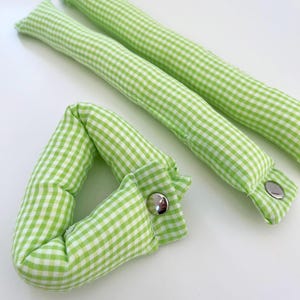 Checkered Snap-on Hair Rollers, 3-Piece Hair Curlers, Non-Heat Hair Styling, Cotton Curlers, Hair Accessories,Easy Hair Styling,Gift For Her