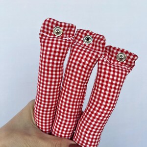 Checkered Snap-on Hair Rollers, 3-Piece Hair Curlers, Non-Heat Hair Styling, Cotton Curlers, Hair Accessories,Easy Hair Styling,Gift For Her