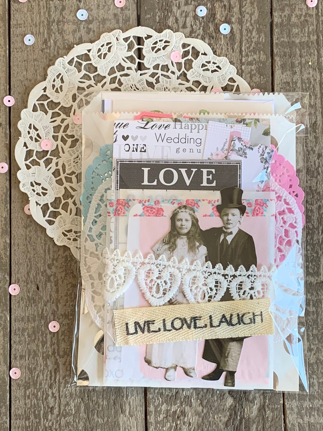 Vintage Wedding Ephemera, Wedding Junk Journal Kit, Wedding Scrapbook
