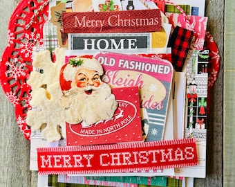 Country Christmas Paper Pack, Christmas Junk Journal, Country Christmas Ephemera, Card Making Kit, Junk Journal Kit, Christmas Scrapbook