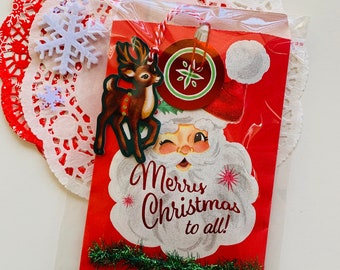 Retro Christmas Paper Pack, Christmas Ephemera, Christmas Junk Journal Kit