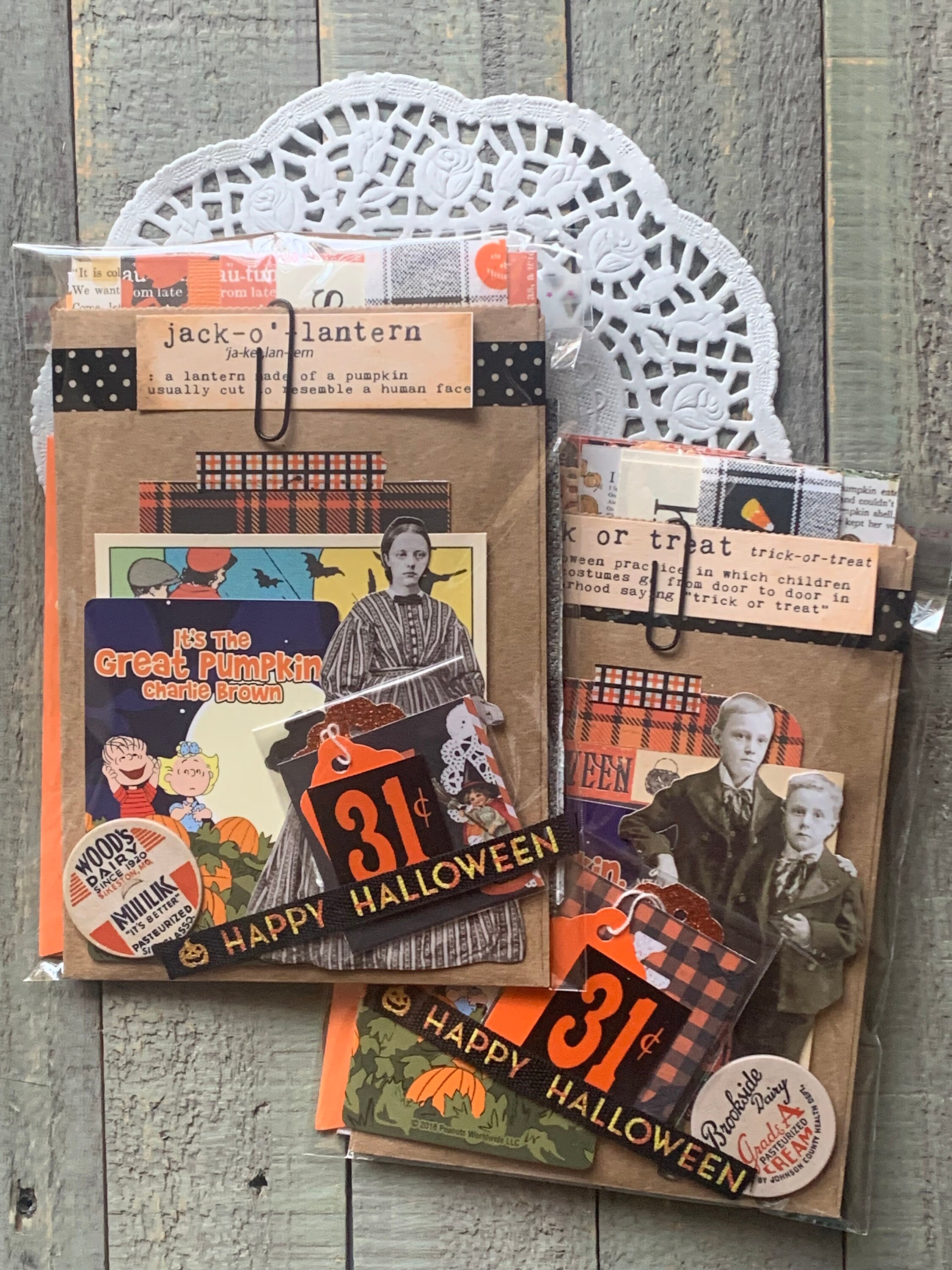 100 Piece Halloween Themed Junk Journal Supplies/kit/pack Scrapbook or  Mixed Media Kit 