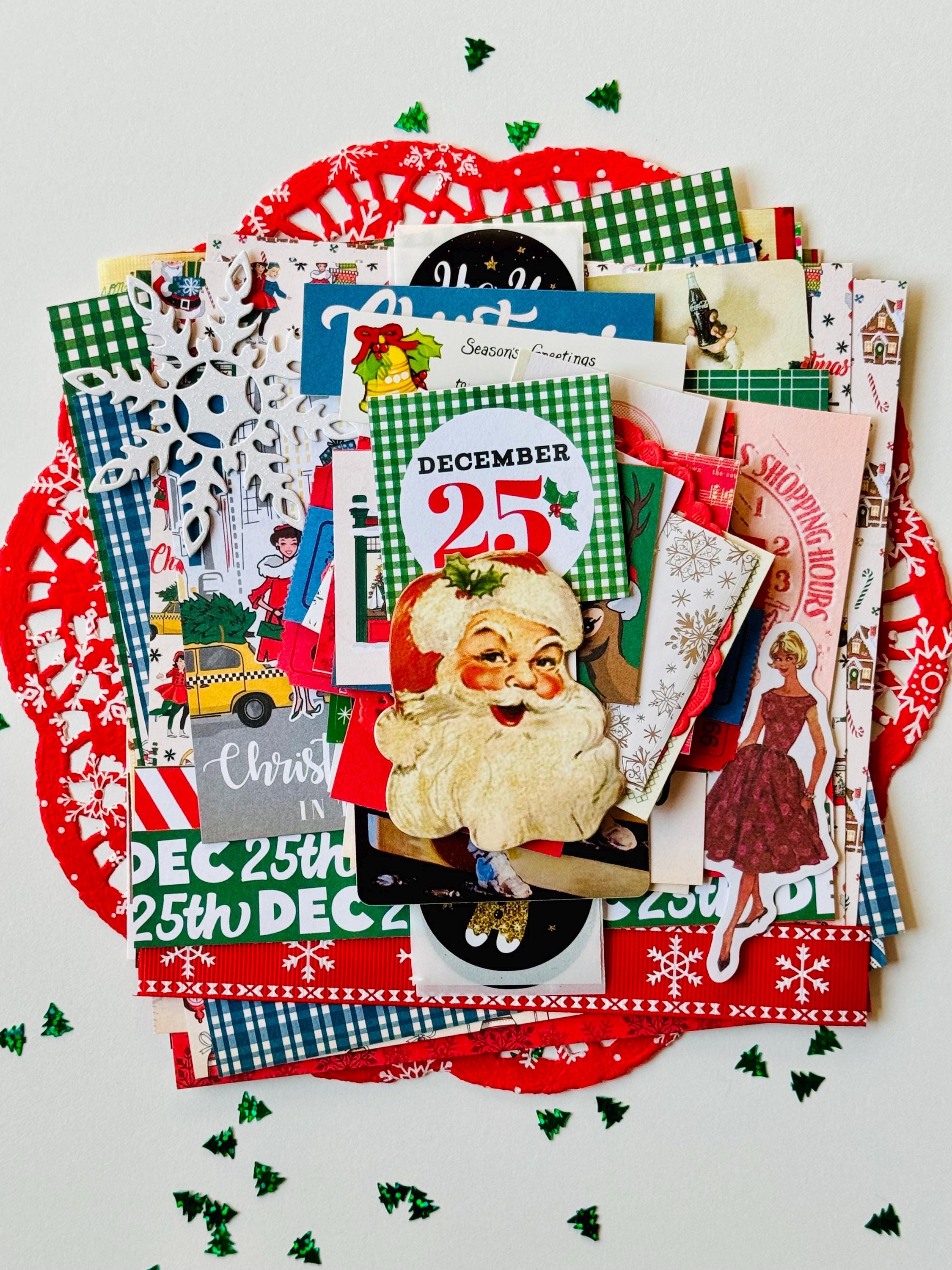 Christmas Time in the City Paper Pack, Christmas Ephemera, Junk Journal Kit, Christmas Card Making, Christmas Paper Pack