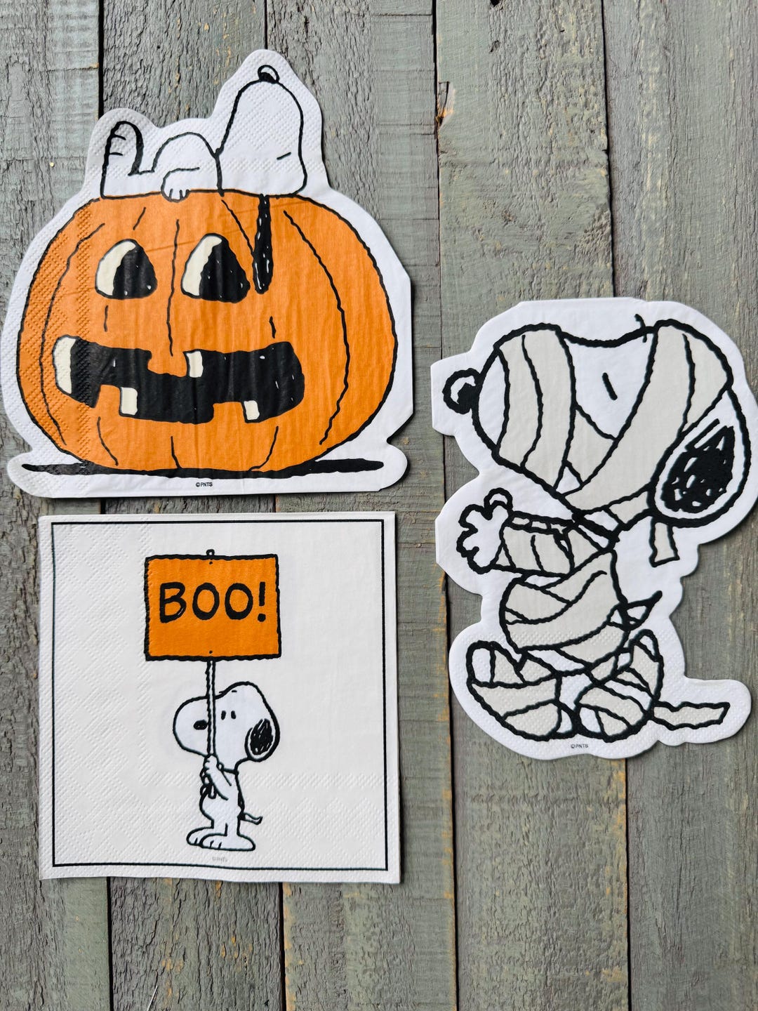 Peanuts Gang Halloween Napkins Snoopy Halloween Ephemera, Junk Journal ...