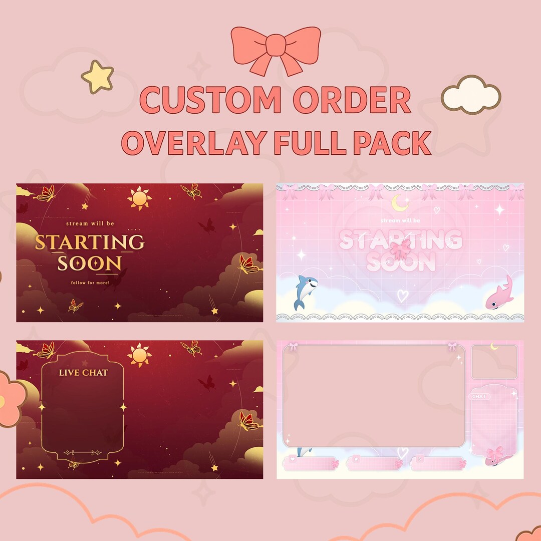 Custom Order Animated Overlay Full Pack Bundle – Custom Stream Overlay ...