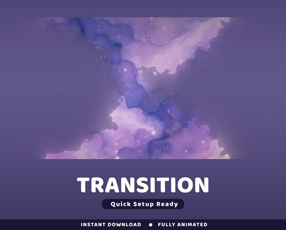 Stardust Veil Animated Twitch Overlay Package, Galaxy Vtuber, Nebula ...