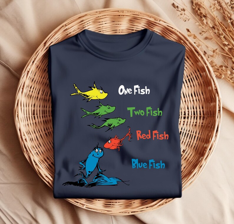 One Fish Two Fish Cotton Shirt: Teacher Costume, Group Party Tee image 5