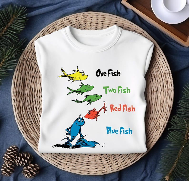 One Fish Two Fish Cotton Shirt: Teacher Costume, Group Party Tee image 8