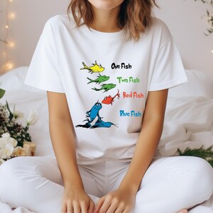 One Fish Two Fish Cotton Shirt: Teacher Costume, Group Party Tee image 6