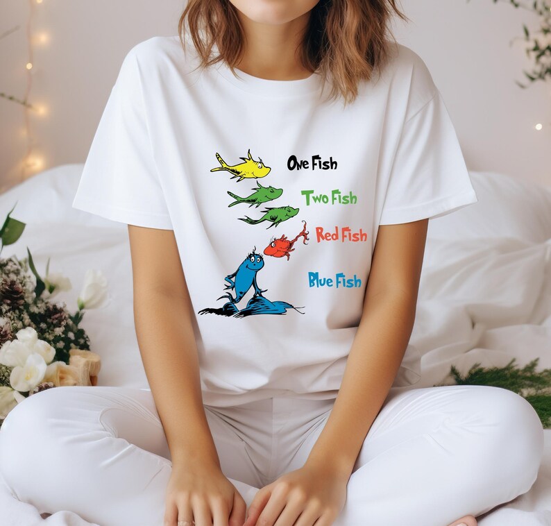 One Fish Two Fish Cotton Shirt: Teacher Costume, Group Party Tee image 6