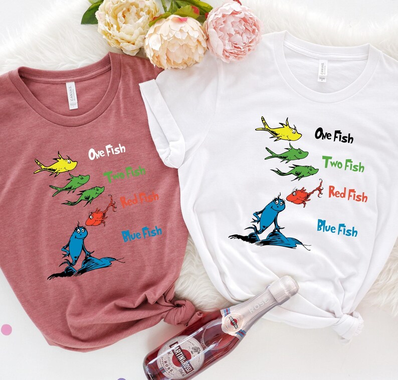 One Fish Two Fish Cotton Shirt: Teacher Costume, Group Party Tee image 7