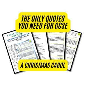 15 citazioni essenziali di A Christmas Carol GCSE / Risorsa di revisione per i voti più alti / Download digitale immediato