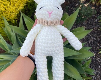 Amigurumi Crochet Bunny White Bernat Bany Blanket Yarn Plush