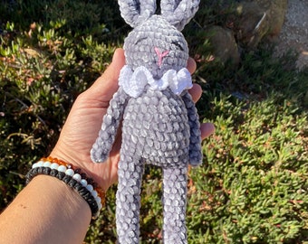 Amigurumi Crochet Bunny Gray Small Plush
